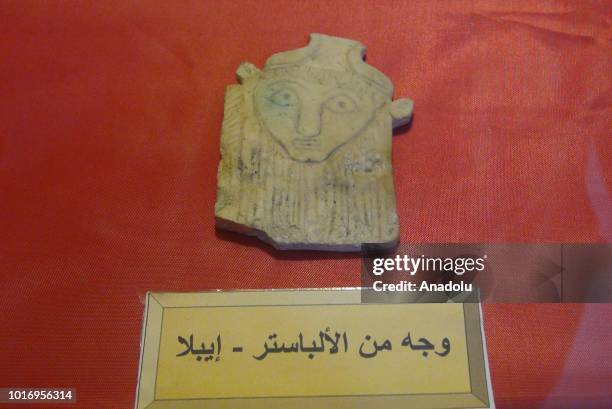 Historical artifact is displayed at Idlib Museum in Idlib, Syria on August 14, 2018. Museum was closed due to attacks by Assad Regime and reopened...