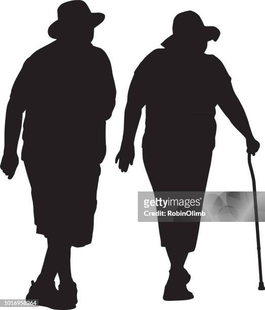illustrations, cliparts, dessins animés et icônes de senior couple marchant ensemble à la retraite - adulte d'âge mûr
