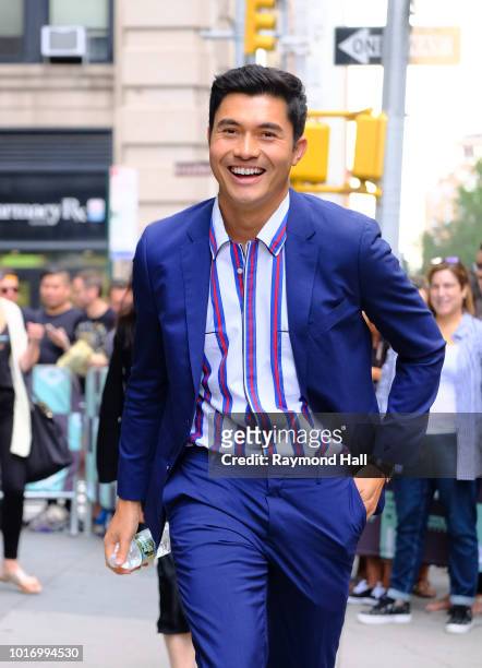 Actor Henry Golding is seen arriving at Aol Live on August 14, 2018 in New York City.
