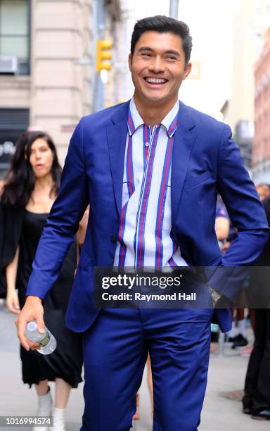 Actor Henry Golding is seen arriving at Aol Live on August 14, 2018 in New York City.