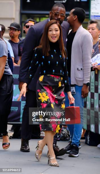 Actress Constance Wu is seen arriving at Aol Live on August 14, 2018 in New York City.