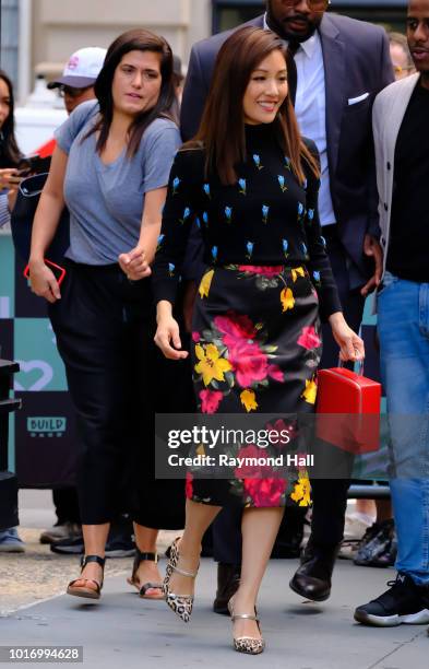 Actress Constance Wu is seen arriving at Aol Live on August 14, 2018 in New York City.