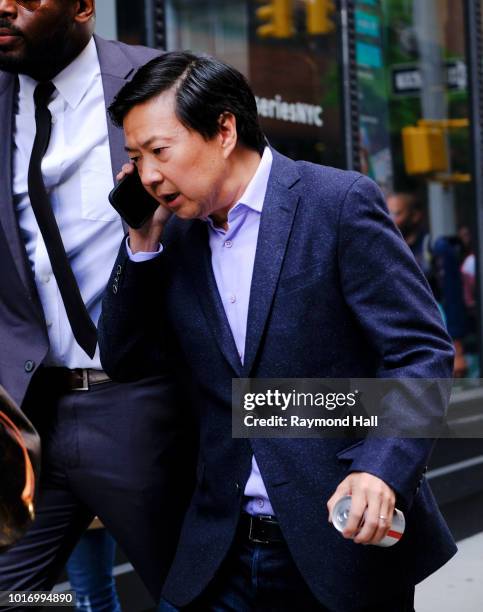 Actor Ken Jeong is seen arriving at Aol Live on August 14, 2018 in New York City.