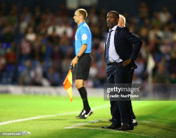 Chris Powell manager of Southend United during Carabao Cup match between Southend United and Brentford at Roots Hall Ground, Southend, England on 14...