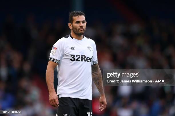 Bradley Johnson of Derby County during the Carabao Cup First Round match between Oldham Athletic and Derby County at Boundry Park on August 14, 2018...