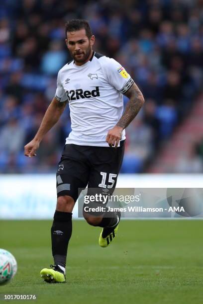 Bradley Johnson of Derby County during the Carabao Cup First Round match between Oldham Athletic and Derby County at Boundry Park on August 14, 2018...