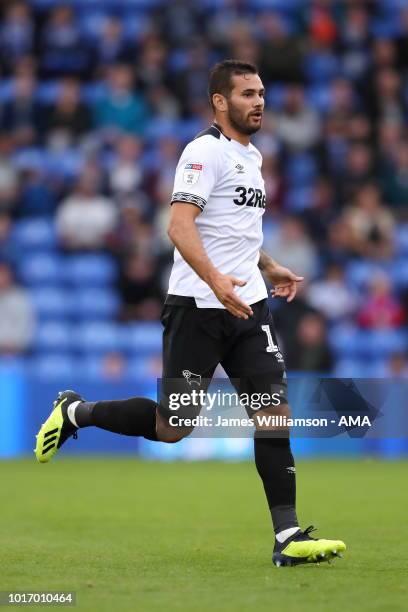 Bradley Johnson of Derby County during the Carabao Cup First Round match between Oldham Athletic and Derby County at Boundry Park on August 14, 2018...