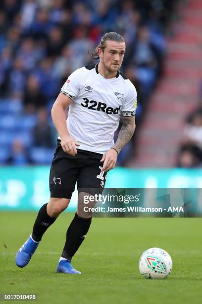 Jack Marriott of Derby County during the Carabao Cup First Round match between Oldham Athletic and Derby County at Boundry Park on August 14, 2018 in...