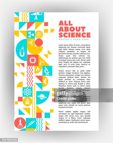 science page with shape design - lab background abstract stock illustrations