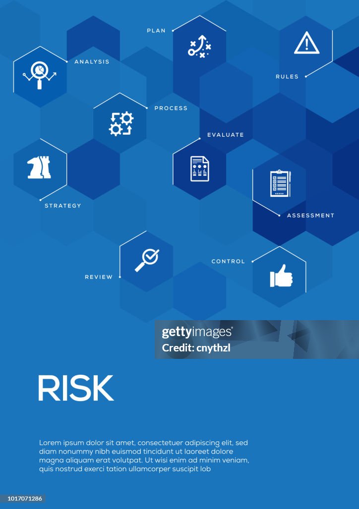 Risk Management Brochure Template Layout Cover Design High-Res Vector