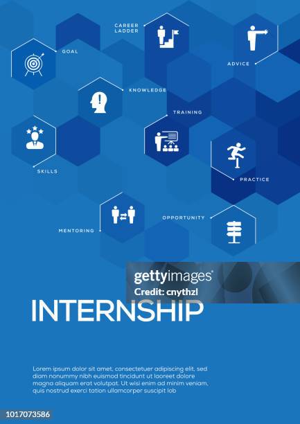 internship. brochure template layout, cover design - student leadership stock illustrations