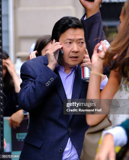 Actor Ken Jeong is seen arriving at Aol Live on August 14, 2018 in New York City.