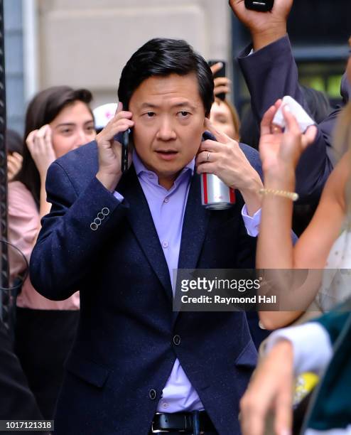 Actor Ken Jeong is seen arriving at Aol Live on August 14, 2018 in New York City.