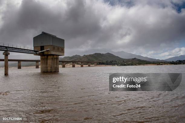 Theewaterskloof Dam is 43% full on August 13, 2018 on August 13, 2018 near Villiersdorp in Western Cape, South Africa. Despite the improvement in dam...