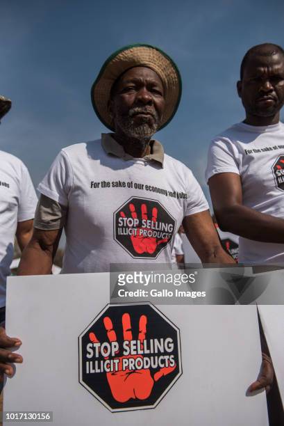 The Food and Allied Workers Union and civil organizations march from Church Square to the National Treasury demanding help in fighting illicit crime...