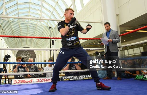Belfast , United Kingdom - 15 August 2018; Paddy Barnes during the public workouts at the Castlecourt Shopping Centre in Belfast.