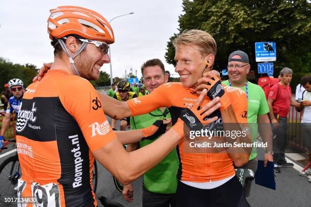 Arrival / Jan Willem Van Schip of Netherlands and Team Roompot-Nederlandse Loterij / Taco Van Der Hoorn of Netherlands and Team Roompot-Nederlandse...