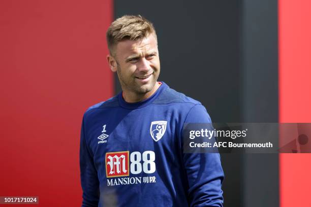 Artur Boruc of Bournemouth during training session at Vitality Stadium on August 15, 2018 in Bournemouth, England.