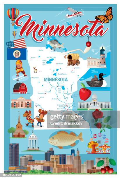 minnesota - minnesota lake stock illustrations