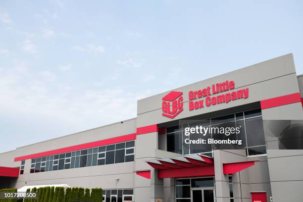 Signage is displayed outside the Great Little Box Co. Manufacturing facility in Vancouver, British Columbia, Canada, on Friday, Aug. 10, 2018....