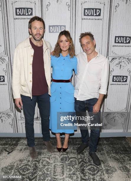 Chris O'Dowd, Rose Byrne, and Jesse Peretz visit Build Series to discuss their new movie "Juliet, Naked " at Build Studio on August 15, 2018 in New...