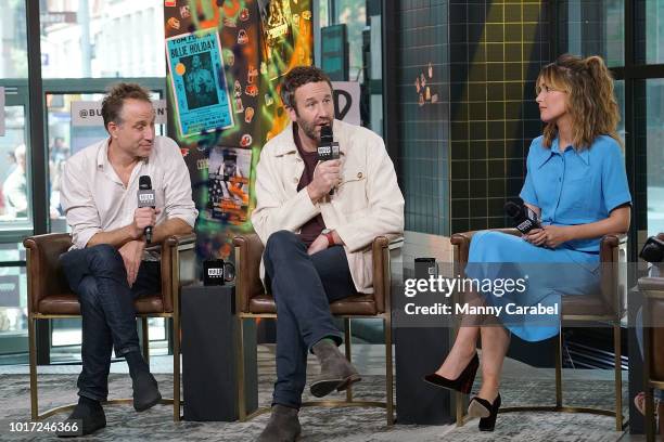 Jesse Peretz, Chris O'Dowd and Rose Byrne visit Build Series to discuss their new film "Juliet, Naked" at Build Studio on August 15, 2018 in New York...