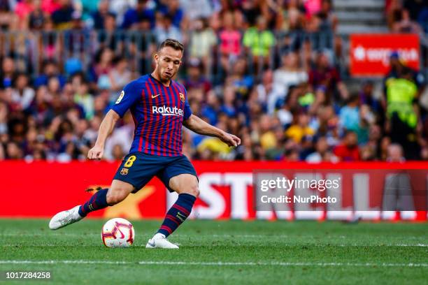 Arthur Henrique from Brasil during the Joan Gamper trophy game between FC Barcelona and CA Boca Juniors in Camp Nou Stadium at Barcelona, on 15 of...