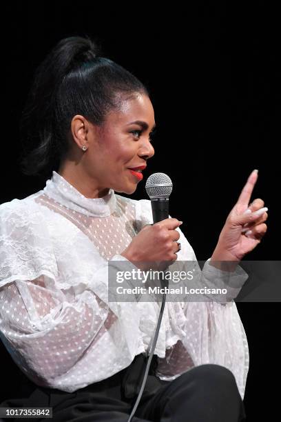 Actress Regina Hall takes part in the SAG-AFTRA Foundation Conversations for the film "Support The Girls" at The Robin Williams Center on August 15,...