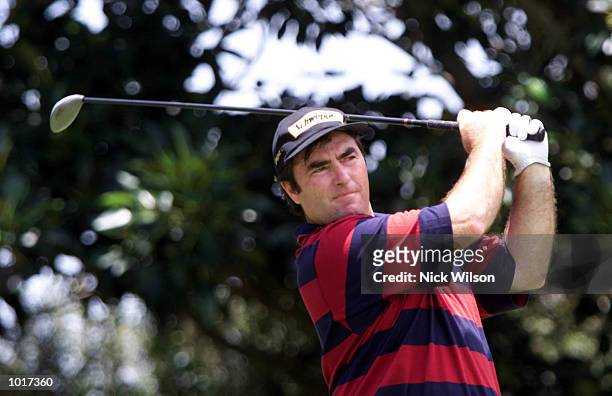 Craig Parry of Australia tees off on the par 4,9th during the second round of the Schweppes Coolum Classic at the Hyatt Coolum Queensland,Australia....