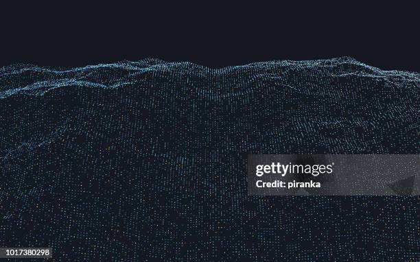 abstract particle landscape - particle texture stock pictures, royalty-free photos & images