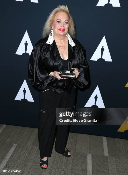 Carol Connors arrives at the The Academy Presents "Grease" 40th Anniversary at Samuel Goldwyn Theater on August 15, 2018 in Beverly Hills, California.