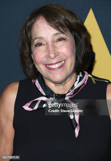 Didi Conn arrives at the The Academy Presents "Grease" 40th Anniversary at Samuel Goldwyn Theater on August 15, 2018 in Beverly Hills, California.