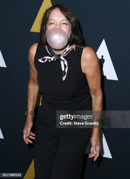 Didi Conn arrives at the The Academy Presents "Grease" 40th Anniversary at Samuel Goldwyn Theater on August 15, 2018 in Beverly Hills, California.