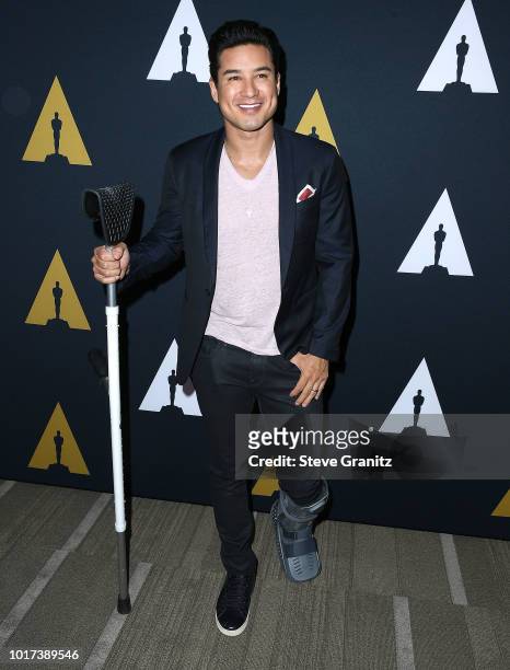 Mario Lopez arrives at the The Academy Presents "Grease" 40th Anniversary at Samuel Goldwyn Theater on August 15, 2018 in Beverly Hills, California.