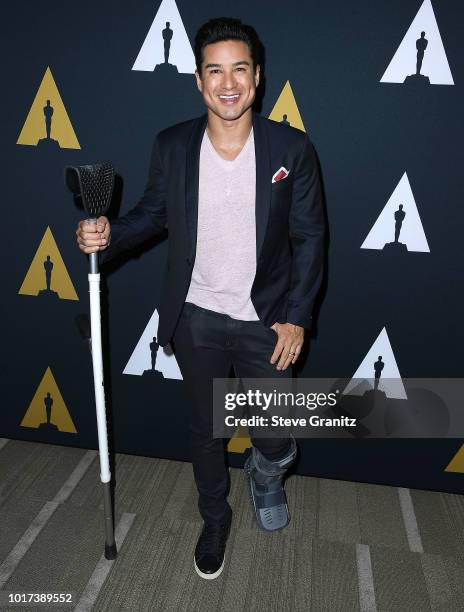 Mario Lopez arrives at the The Academy Presents "Grease" 40th Anniversary at Samuel Goldwyn Theater on August 15, 2018 in Beverly Hills, California.