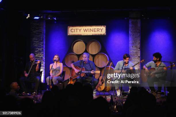 Jeff Daniels and Ben Daniels perform with the Ben Daniels Band at City Winery on August 15, 2018 in New York City.