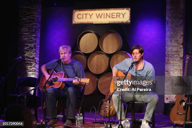 Jeff Daniels performs with his son, Ben Daniels, and the Ben Daniels Band at City Winery on August 15, 2018 in New York City.