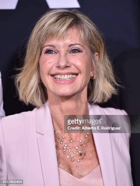 Olivia Newton-John attends the Academy Presents "Grease" 40th Anniversary at the Samuel Goldwyn Theater on August 15, 2018 in Beverly Hills,...