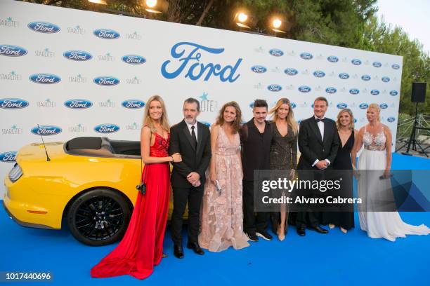 Nicole Kimpel, Antonio Banderas, Maria Garcia San Juan, Juanes, Barbara Kimpel, Jesus Alonso, Cristina del Rey and Anne Igartiburu attend the...