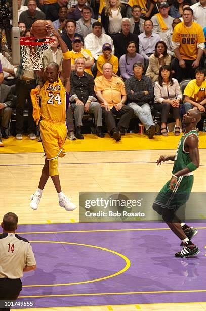 Finals: Los Angeles Lakers Kobe Bryant in action, dunk vs Boston Celtics. Game 1. Los Angeles, CA 6/3/2010 CREDIT: Bob Rosato