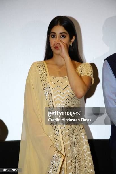 Jhanvi Kapoor during a special event to mark late actor Sridevi's 55th birth anniversary organised by Ministry of Information and Broadcasting, on...
