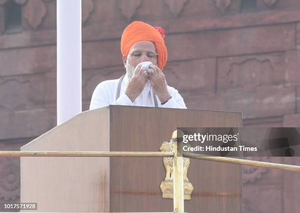 Prime Minister Narendra Modi addresses the nation from the Red Fort on the 72nd Independence Day, his fifth and final speech before the general...