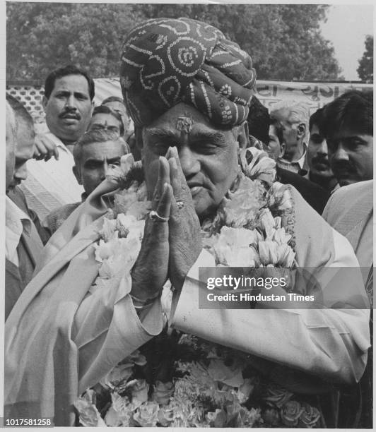 Bharatiya Janata Party Leader Atal Bihari Vajpayee acknowledging greetings from well-wishers on his 72nd Birthday at his residence in New Delhi....