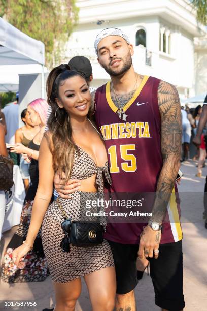 Liane V. And Don Benjamin attend the Summertime Pool Party presented by Matt Barnes and Nick Cannon on August 11, 2018 in Los Angeles, California.