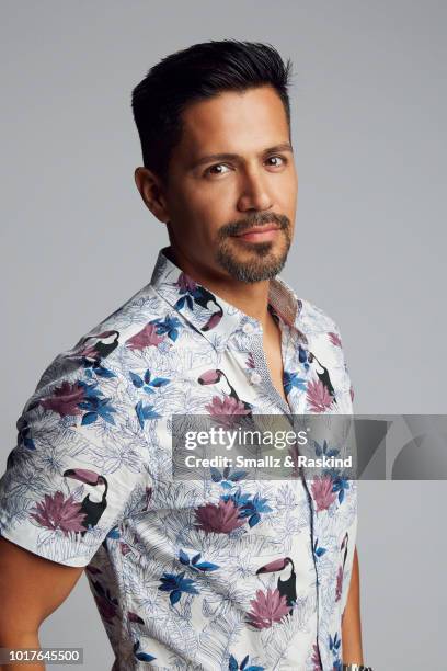 Jay Hernandez from CBS's 'Magnum, P.I.' poses for a portrait in the Getty Images Portrait Studio powered by Pizza Hut at San Diego 2018 Comic Con at...