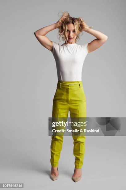 Perdita Weeks from CBS's 'Magnum, P.I.' poses for a portrait in the Getty Images Portrait Studio powered by Pizza Hut at San Diego 2018 Comic Con at...