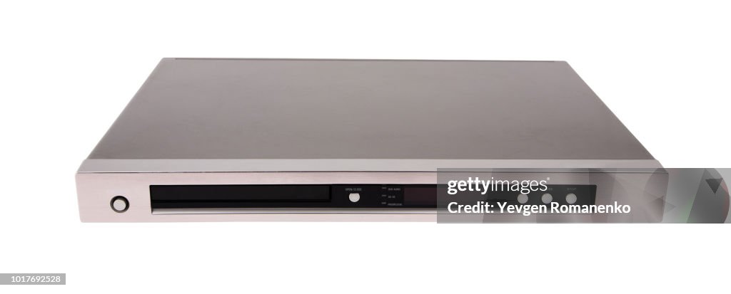 DVD player isolated on white background