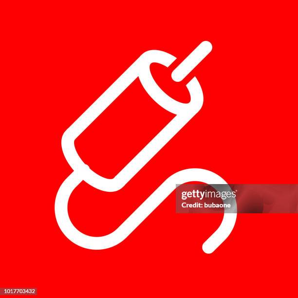 koaxial-kabel-stecker-symbol - koaxialkabel stock-grafiken, -clipart, -cartoons und -symbole