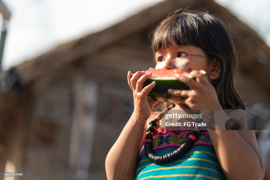 Child Eating Watermelon