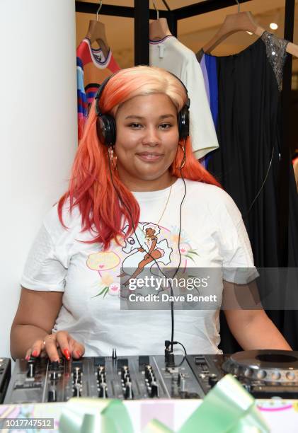 Shygirl attends the Polly Pocket x Mimi Wade launch at Selfridges on August 16, 2018 in London, England.